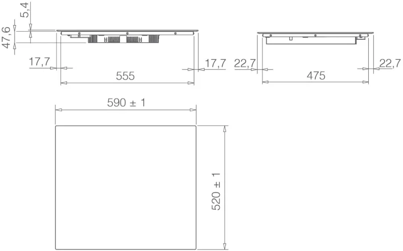 Индукционни Индукционен плот Elica Ratio Connex 603 Plus BL