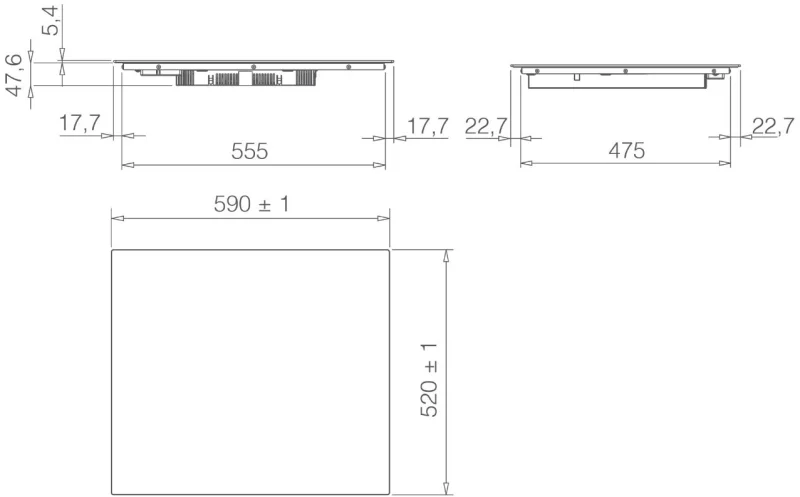 Индукционни Индукционен плот Elica Ratio Connex 604 Plus BL