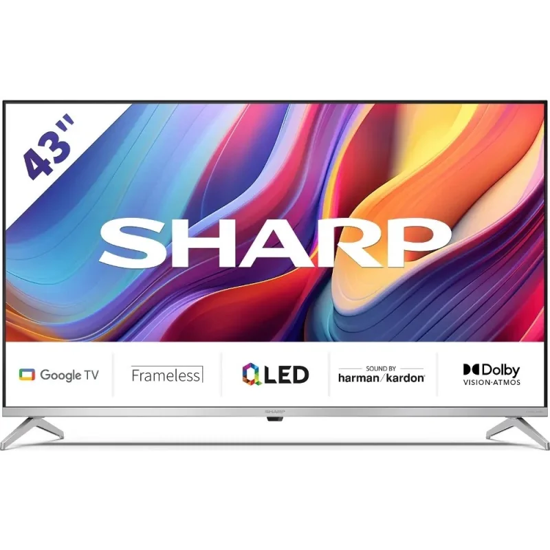 Телевизори 43” QLED 4K Ultra HD Google телевизор Sharp LC-43GP6265