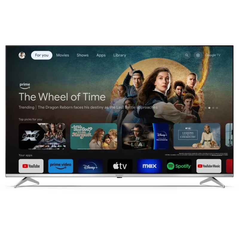 Телевизори 43” QLED 4K Ultra HD Google телевизор Sharp LC-43GP6265