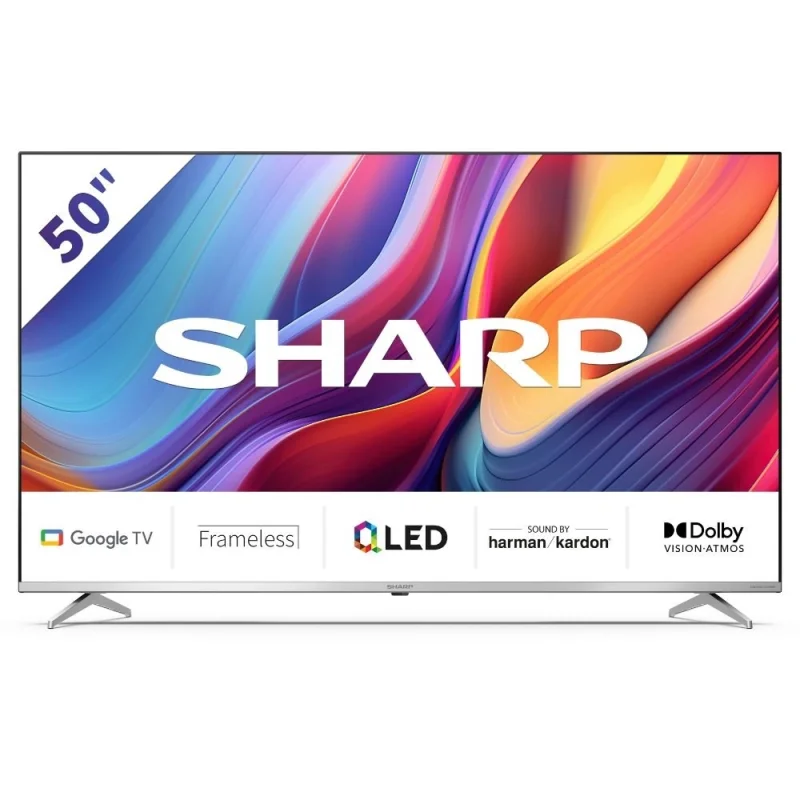Телевизори 50” QLED 4K Ultra HD Google телевизор Sharp LC-50GP6265