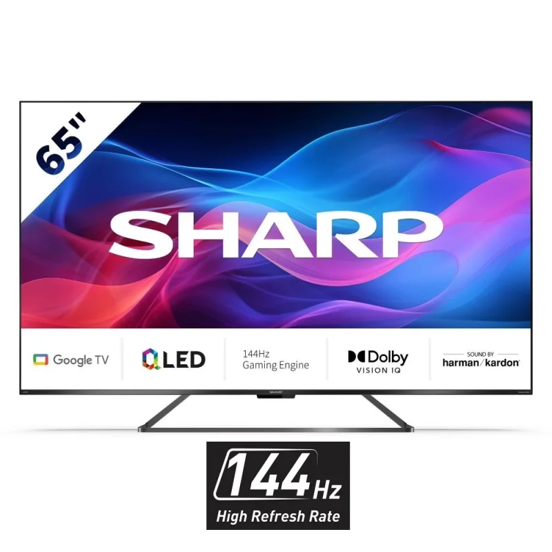 Телевизори 65” QLED 4K Ultra HD 144Hz Google телевизор Sharp LC-65GR8265EB