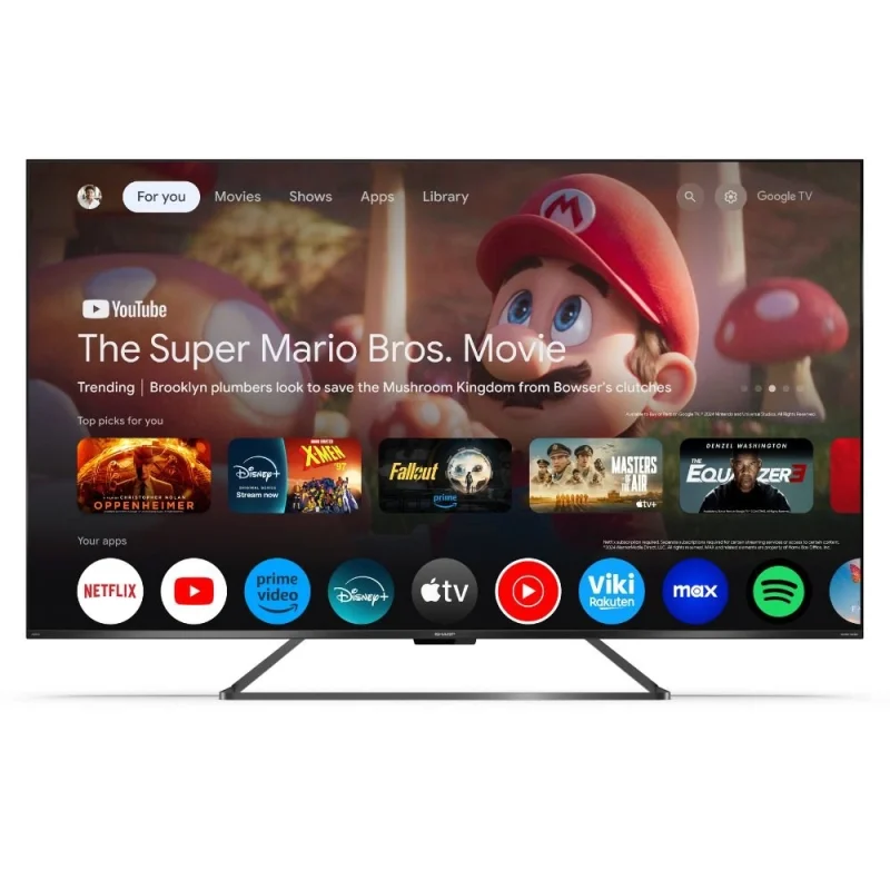 Телевизори 65” QLED 4K Ultra HD 144Hz Google телевизор Sharp LC-65GR8265EB