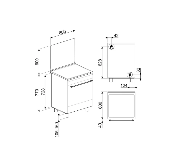 Готварски печки Печка Smeg CO68GMA8
