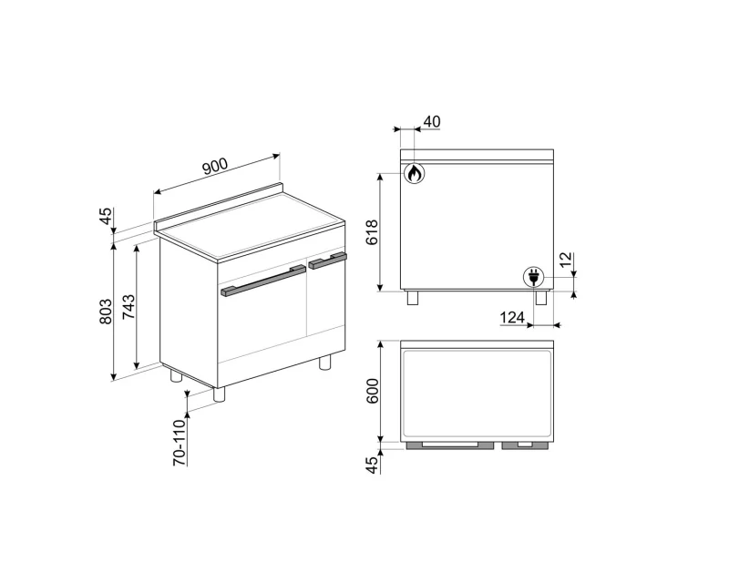 Готварски печки Печка Smeg CPF9GMX