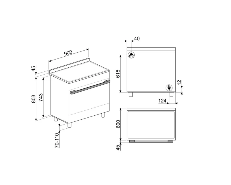 Готварски печки Печка Smeg CPF9GPR