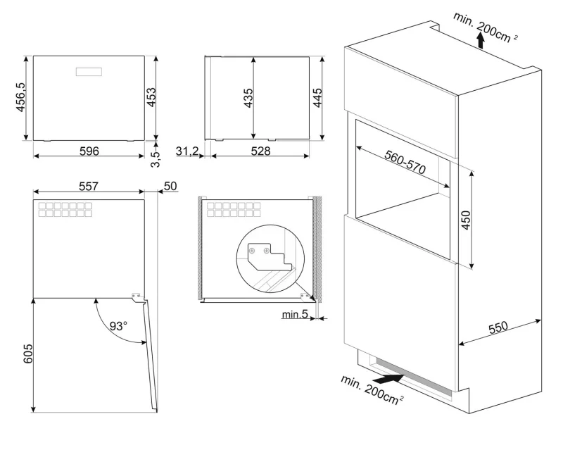 Виноохладители Виноохладител за вграждане Smeg CVI621NR3