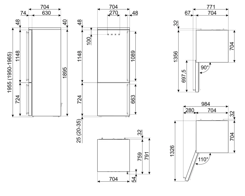 Хладилници с две врати Хладилник Smeg FA8005LPO5