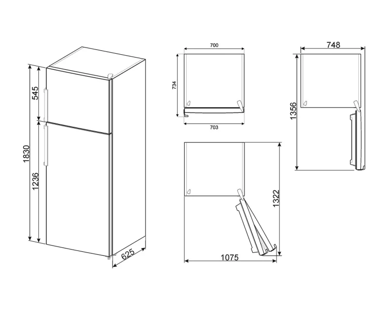 Хладилници с две врати Хладилник Smeg FD70EN4HM
