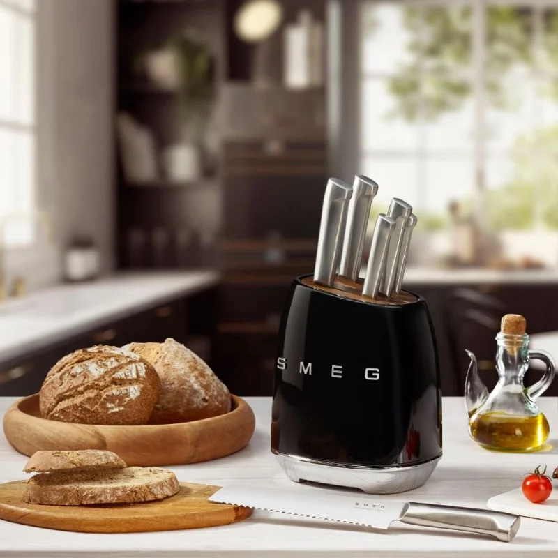 Прибори и аксесоари Комплект кухненски ножове Smeg KBSF02BL Черен