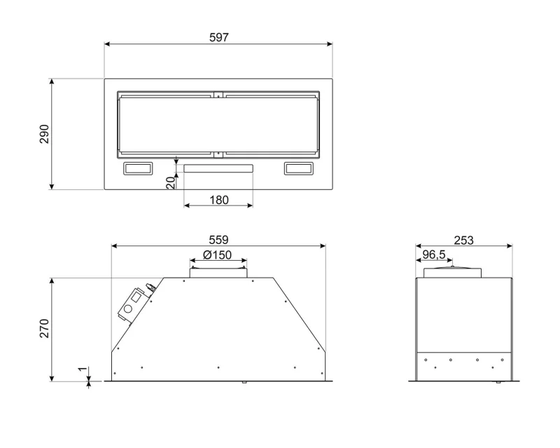 Аспиратори за вграждане Аспиратор за вграждане Smeg KSG6P4MB