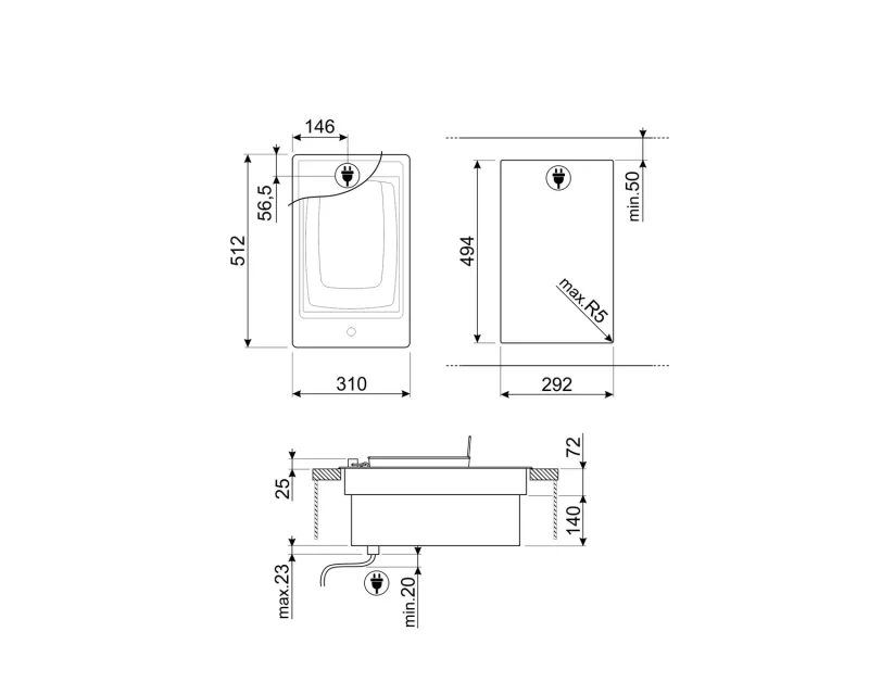Витрокерамични Фритюрник Smeg PGF30F