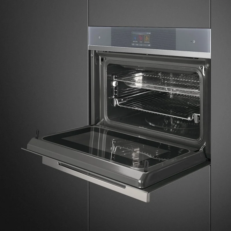 Микровълнови за вграждане Комбинирана микровълнова за вграждане Smeg SF4104WMCS