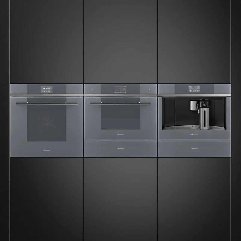 Микровълнови за вграждане Комбинирана микровълнова за вграждане Smeg SF4104WMCS