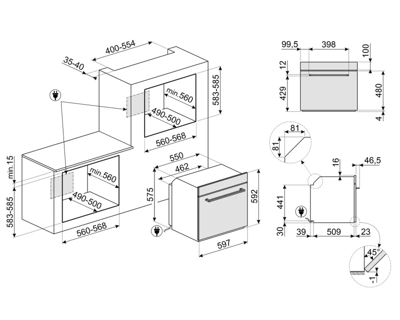 Фурни за вграждане Фурна за вграждане Smeg SF6400TVX