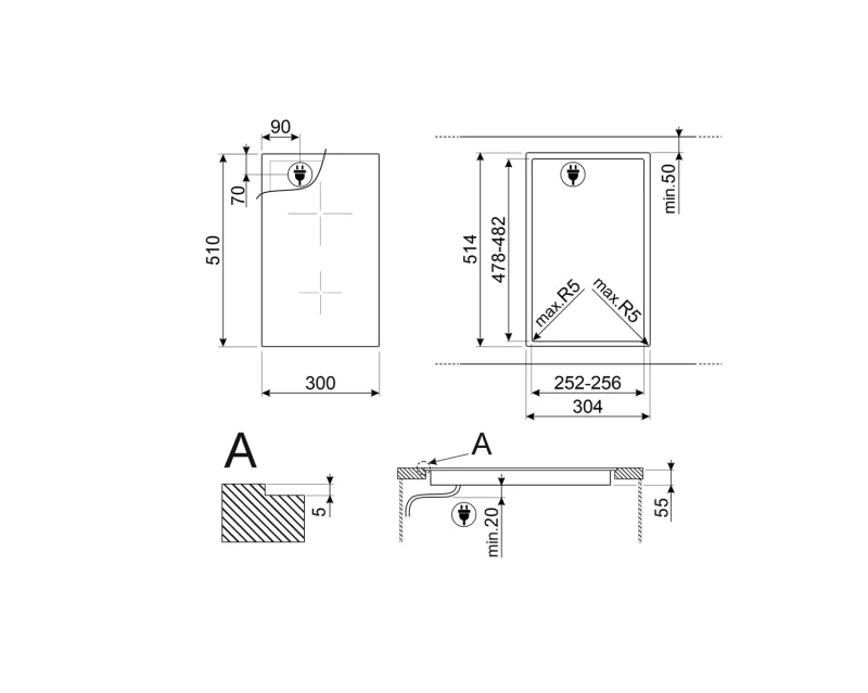 Индукционни Индукционнен плот Smeg SI2321D