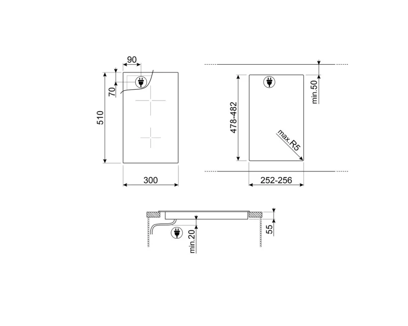 Индукционни Индукционнен плот Smeg SI2321D