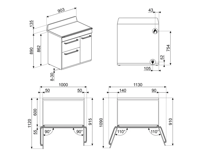 Готварски печки Печка Smeg TR93P