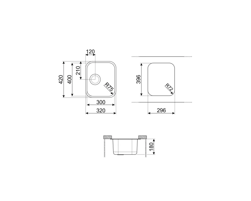 Мивки и смесители Мивка Smeg UM30