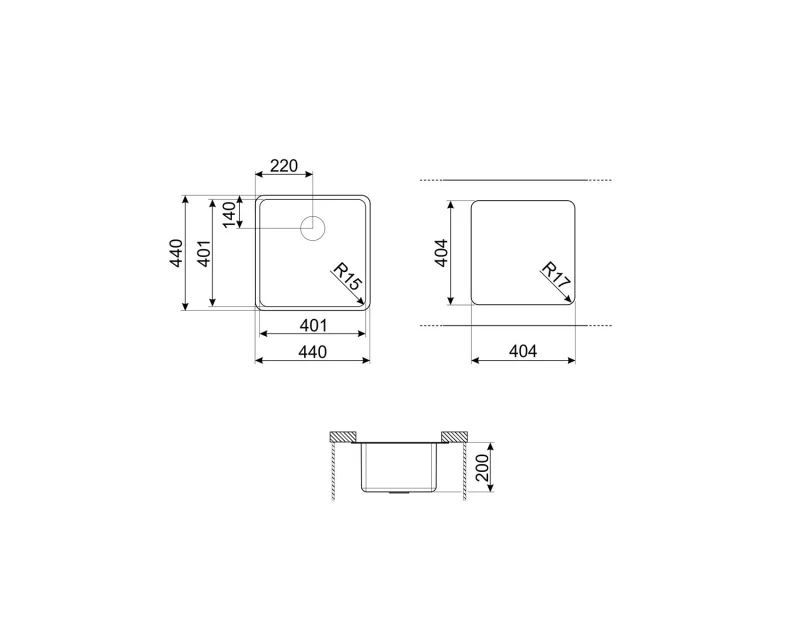Мивки и смесители Мивка Smeg VSTR40CUX
