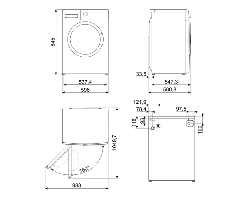 Перални с предно зареждане Пералня Smeg WNP04SEAIN
